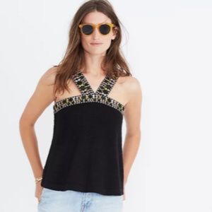 Madewell embroidered sweater tank (NWT)